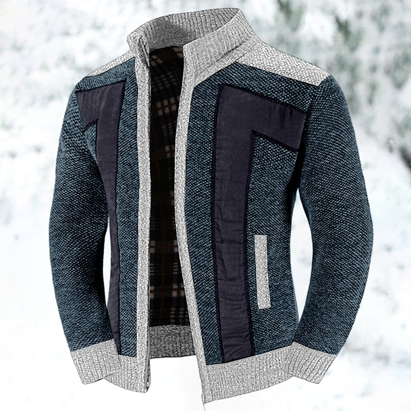 Men’s Wool Blend Jacket for Winter Casual Wear