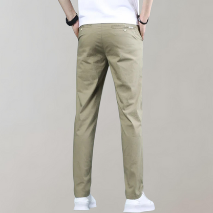 Men’s Straight-Leg Trousers With Side Pockets and Belt Loops