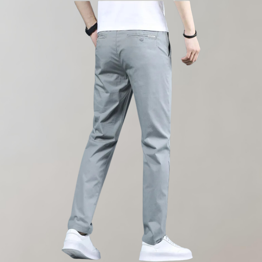 Men’s Straight-Leg Trousers With Side Pockets and Belt Loops