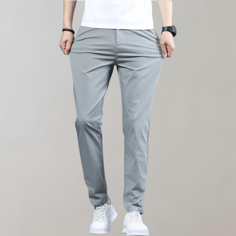 Men’s Straight-Leg Trousers With Side Pockets and Belt Loops