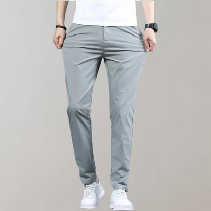 Men’s Straight-Leg Trousers With Side Pockets and Belt Loops