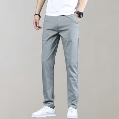 Men’s Straight-Leg Trousers With Side Pockets and Belt Loops