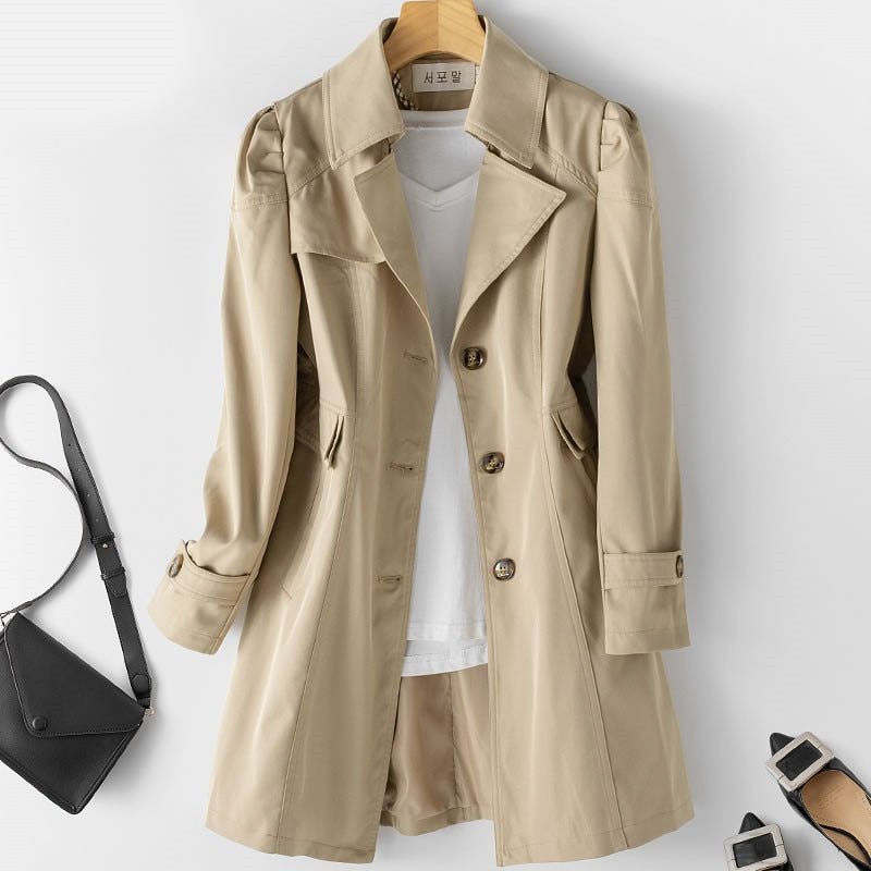 Women’s Button-Up Trench Coat | Long