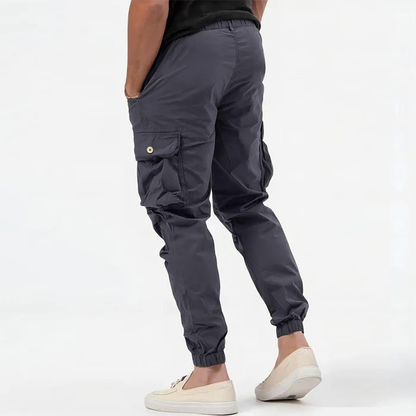 Men’s Cargo Trousers With Side Cargo Pockets and Elasticated Cuffs