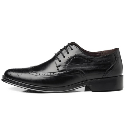 Men's Classic Oxford Dress Shoes with Brogue Detailing
