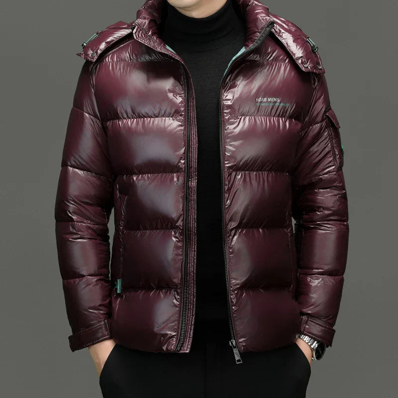 Men’s Winter Puffer Jacket | Quilted Waist