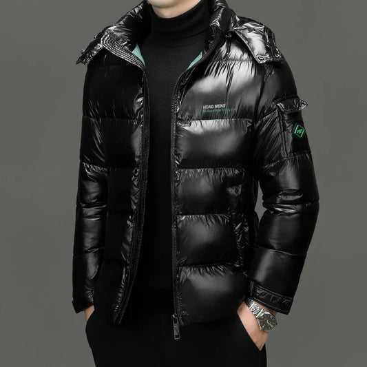 Men’s Winter Puffer Jacket | Quilted Waist